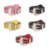Practical Metal Rivet Belts PU Leather Belt Adult Adjustable Decorative Belt