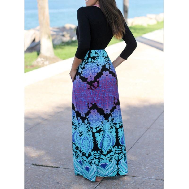 Stunning Us Women Floral Vintage Maxi Dress For Summer Beach Parties And Casual Events
