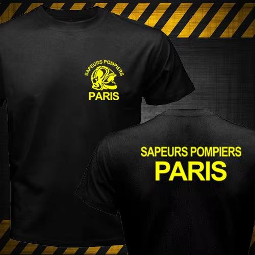 Nieuwe Sapeurs Pompiers Parijs Frankrijk Brandweerman Brandweer Brigade Unisex T-shirt Zomer Hoge Kwaliteit Unisex Printen Op T-shirts