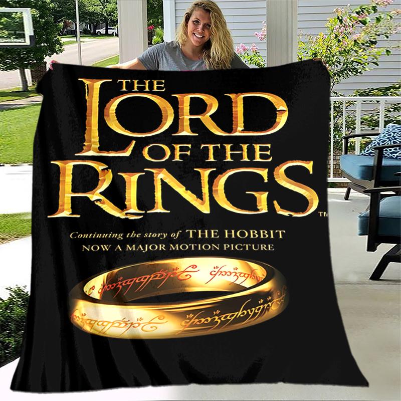 1pc Blanket The Lord of the Rings1 Print Design, Lightweight Blanket for Sofa, Bed- Soft &Warm, Gift for All Seasons Like Christmas, Halloween