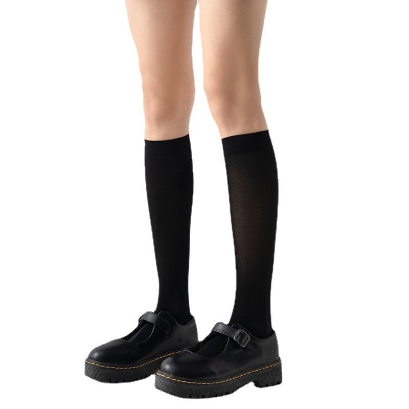 Premium Over-the-Knee Slimming Calf Socks - Solid Color Velvet for Mid-Calf Coverage