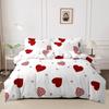 3Pcs 3D Printed Duvet Cover High Quality Love Print Bedding Set Skin Friendly Fabric (Without Bed Sheet) Gifts For Lover