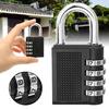 Z50 80*43*14mm Candado de Combinación de 4 Ruedas de Alta Resistencia Resistente a la Intemperie Candado de Seguridad para Gimnasio al Aire Libre Candado de Código Seguro Negro