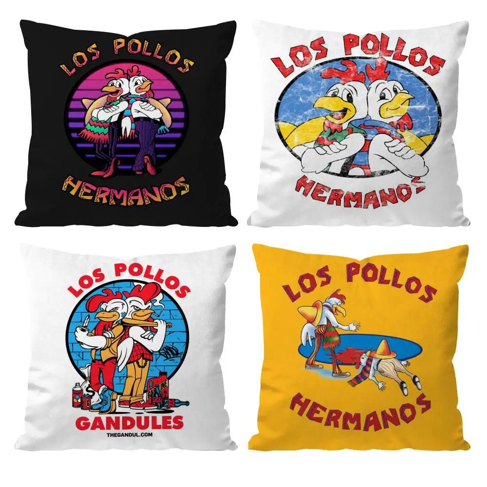L-Los Pollos H-Hermanos Cushion Cover Pattern Printed Pillowcase for Living Room Sofa Cushion Cover & Bedroom Decor