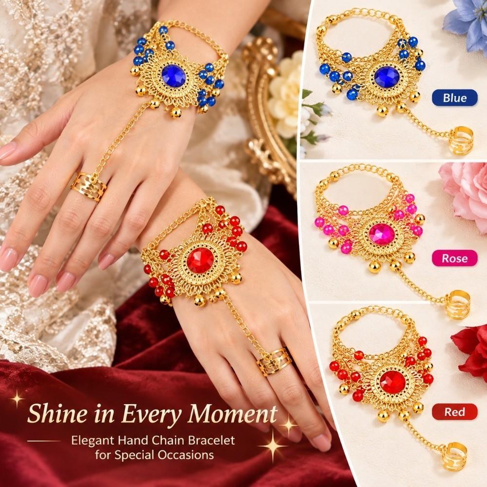 1pc/1pair Fashion Out Tribal Ring Bracelet Belly Dance Costumes Diamond Bracelet For Girl Bead Show