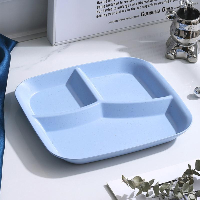 Assiette divisée pour salade de fruits, assiette à compartiments occidentaux à trois grilles, assiette pour repas diététique, plateau pour aliments, vaisselle de cuisine