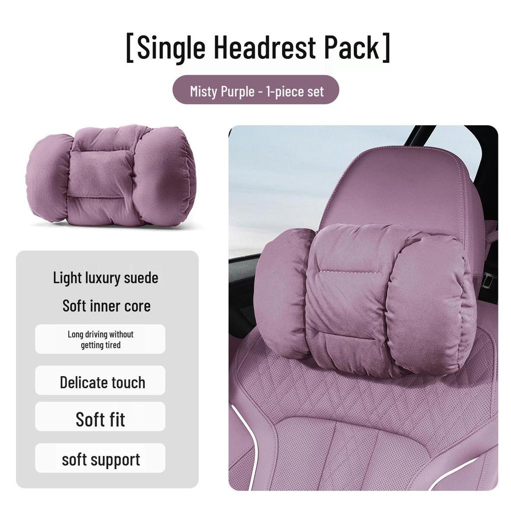 Toyota Compatible Flannel Neck Pillow & Lumbar Support for Camry, Highlander, Avalon, Corolla, Levin, Velenza