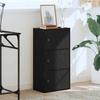 Bookshelf Black Oak Effect 40 X 24 X 77 Cm Engineered Wood