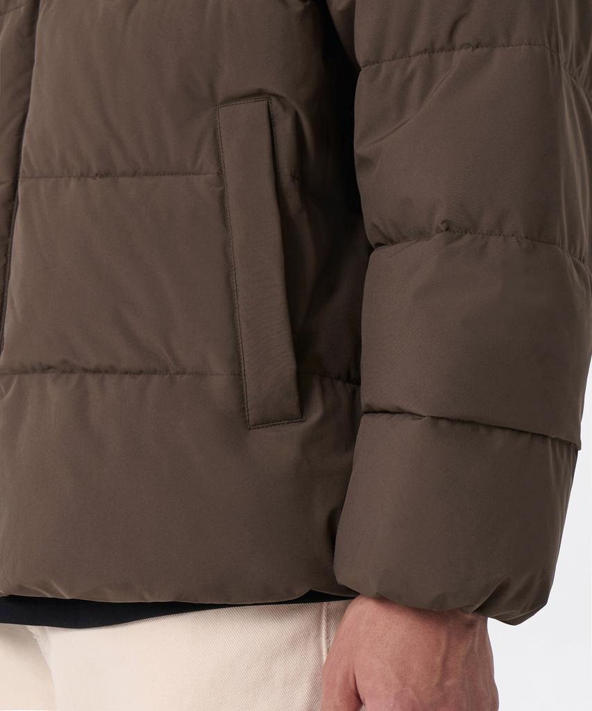 Musinsa Standard Daily Puffer Collarless Padded Jacket [Baroque Brown]