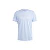 Run It Alphabet Logo Print Crew Neck T-Shirt Men Tops Light-Blue IC7631