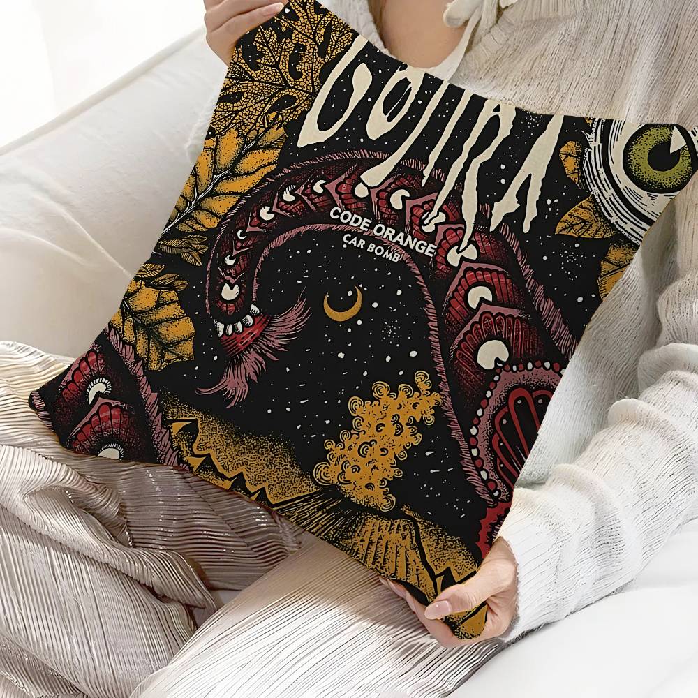 G-Gojira Band Pillow Gift Home Office Decoration Bedroom Sofa Car Cushion Cover Case 45x45