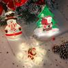 T02C!6Pcs Christmas Decoration Lights Holiday Led Window Layout Small Lanterns Christmas Tree Decoration Listing
