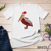 Jul Fågel Pelikan Tomtemössa Kostym Fågelälskare Unisex T-shirt