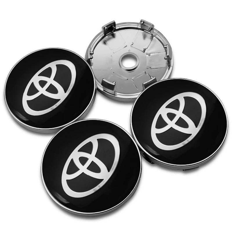 4Pc 56mm+60mm 57mm 62mm Car Wheel Center Hub Cap For Toyota TRD Rav4 Yaris Prius Avensis Corolla Camry Cover Sticker Accessories