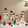 Luminous Snowman Christmas Figurines for Festive Home Décor