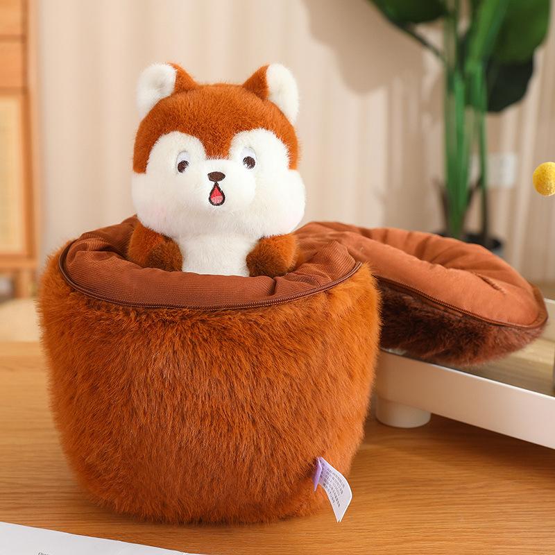 Little Acorn Surprise Squirrel Plush Toy Doll Girls Sleeping Pillow Pinecone Doll Rag Doll Gift
