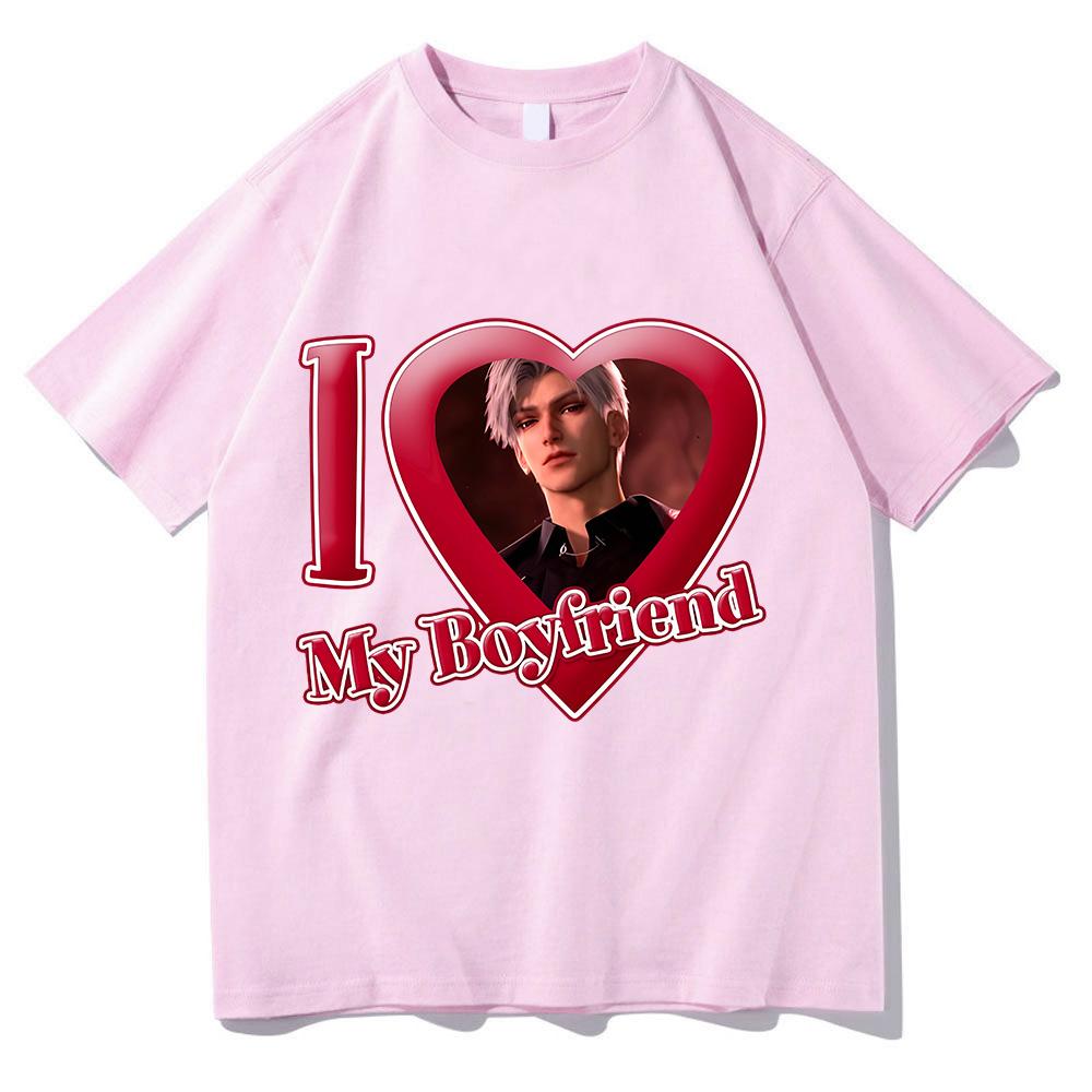 Love and Deepspace Sylus T-shirt Jag Älskar Min Pojkvän Toppar Bomullskläder Alla Hjärtans Dag Perfekt T-shirt Hett Spel Mode Ny T-shirt