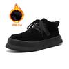 Men Suede Thick Soled Office Walking Shoes Soft Soled Genuine Leather Shoes Round Toe Flat Designer Antiskid Oxford Shoes2025New