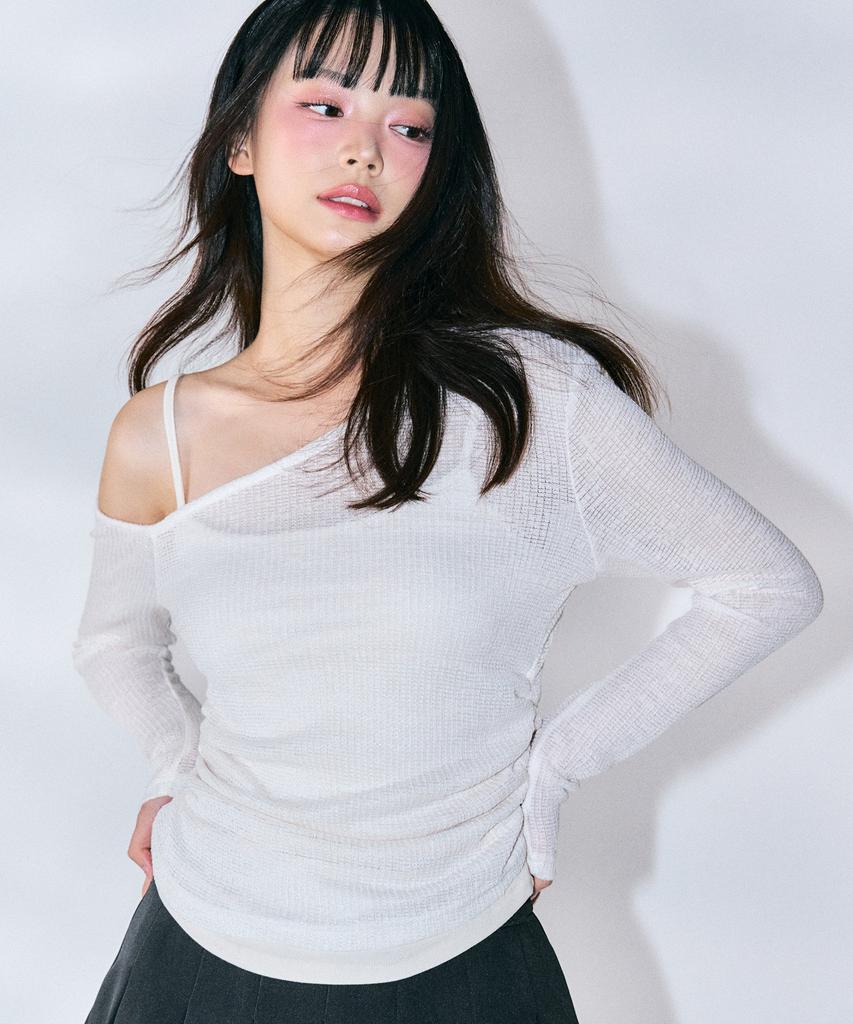 ZEROPLANET Sherry Layered Knit [Ivory]