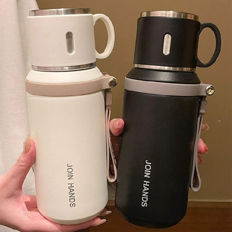 Unique Double Walled Insulated Nonrust Steel Cup 24oz Capacity Heat Cold Retention Technology Silicone Grip Easy Carry