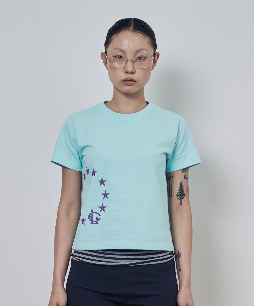 Lujeoseukeulleob Circle Star Logo Short Sleeve T-Shirt Mint