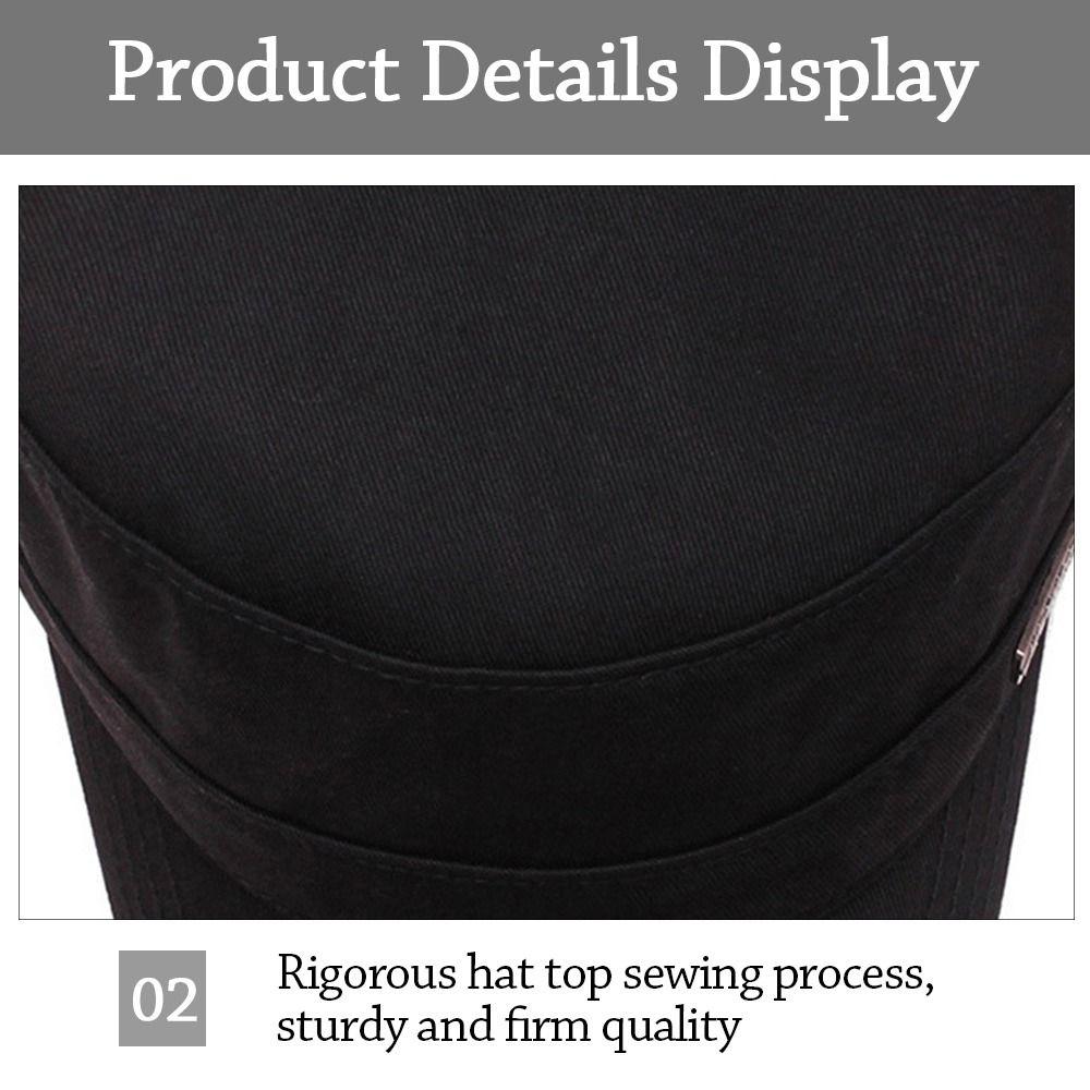 Fashion Anti-Uv Fishing Hat Casual Adjustable Sun Hat Cotton Breathable Flat Top Hat Spring Summer