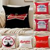 BBudweiser BBudvar Czech Cushion Cover Silky Short Plush DoubleSided Printed Pillow Case for Sofa All Seasons Home Decor Gift