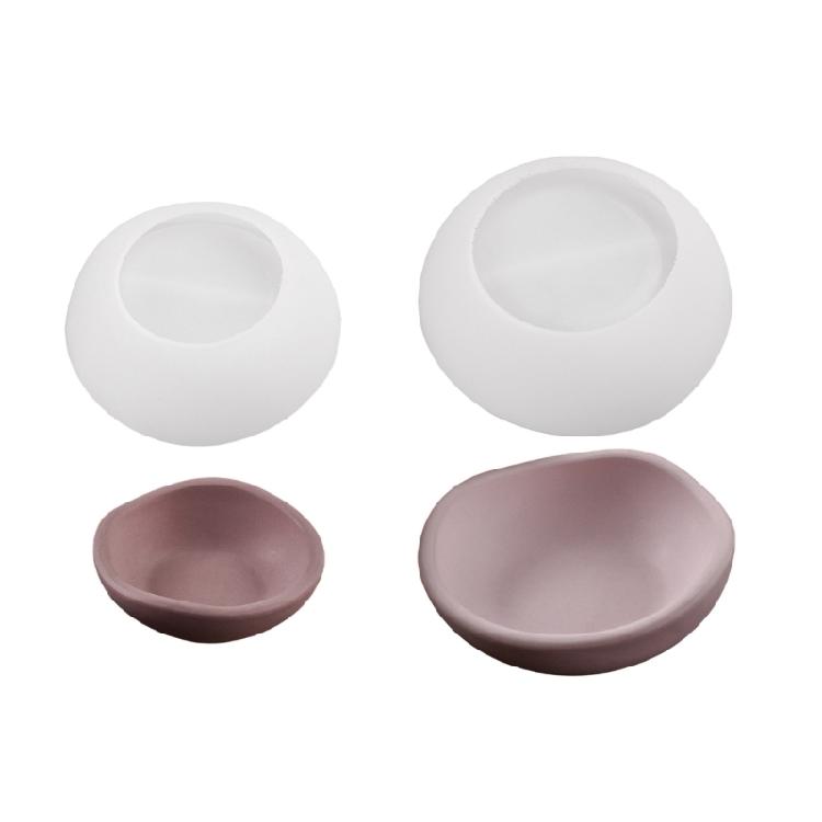 Round Silicone Tray Mold Elegant Resin Dishes and Bowls Moulds Irregular Shape Suitable for Artists and Crafting Lover