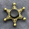 Fidget Finger Spinner Antique Brass Color Alloy Metal Hand Spinner Stress Relief Decompression Toy For Kids Adults Funny Gifts