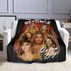 Queen Bey Collage Design Patterned flannel blanket perfect for the bedroom living room, sofa, or a little nap