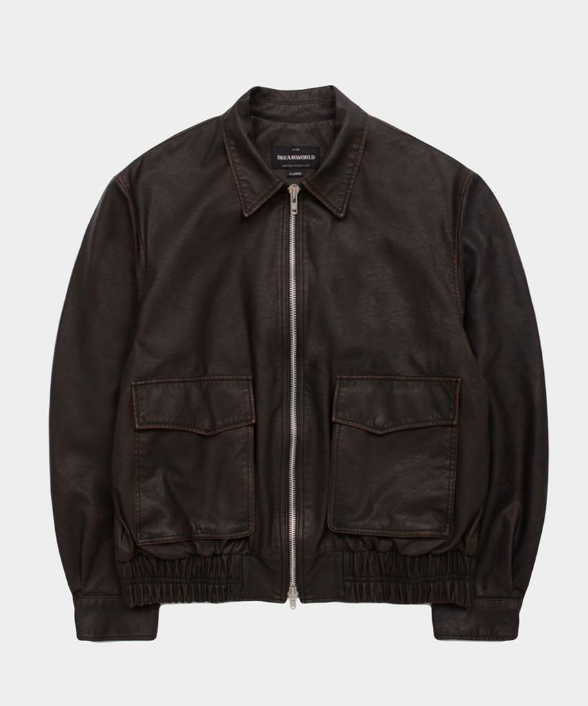 Dreamworld Vegan Leather Vintage Washed Leather Jacket