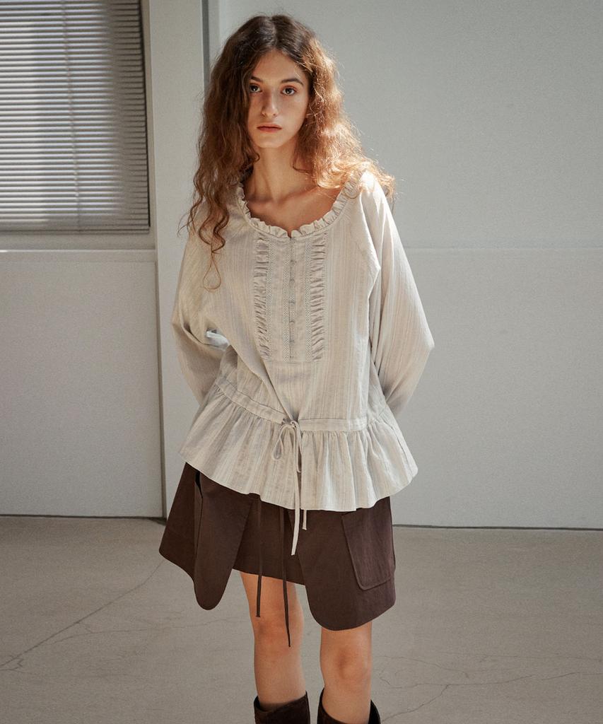 Auro Cowgirl Pocket Skirt [ Brown ]