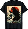 Catzilla Katze Japanische Kunst Lustige Katzengeschenke Für Männer Frauen Kinder Unisex T-Shirt