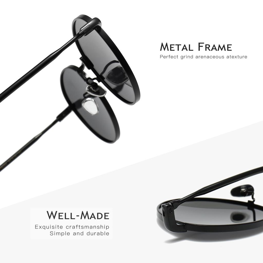[SUNGAIT] Sunglasses for Men and Women, Round Shape, Polarized, for Fishing, Driving, SGT059-HH JP