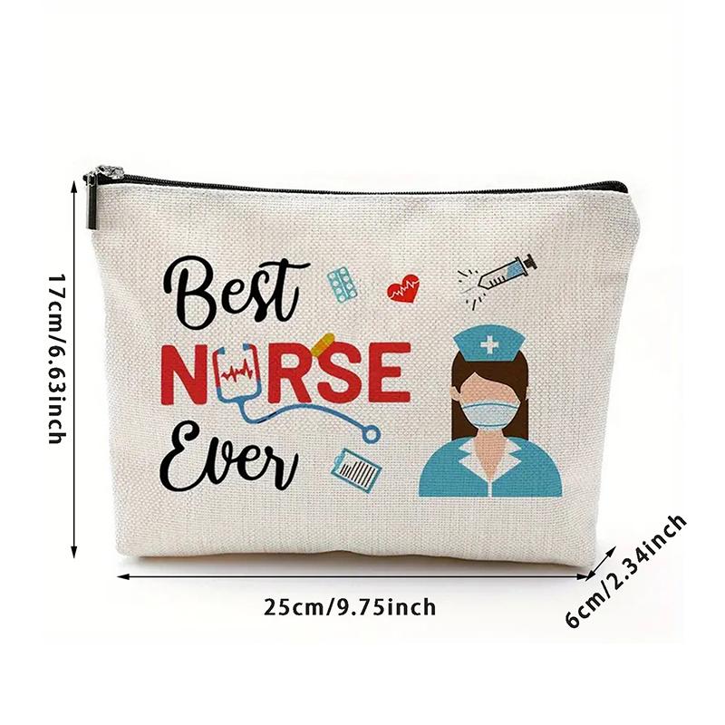 Travel Fashion Women's Cosmetic Case Cartoon Nurse Doctor Print Clutch Phone Bags Portable Makeup Bag Toiletry Bags