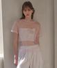 MARGARIN FINGERS Rose Mesh T-Shirt (Light Pink)