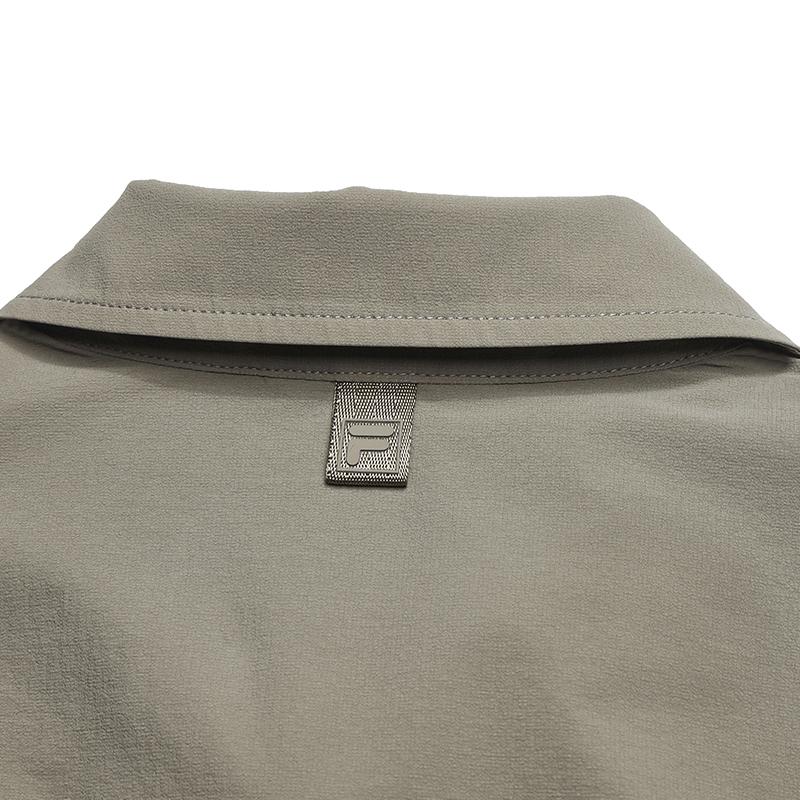 Fila Blue Fashion Simple Classic Personality Casual Everyday Versatile Comfortable Loose Woven Shirt Men shirts Rock-Brown F11M622409FBN