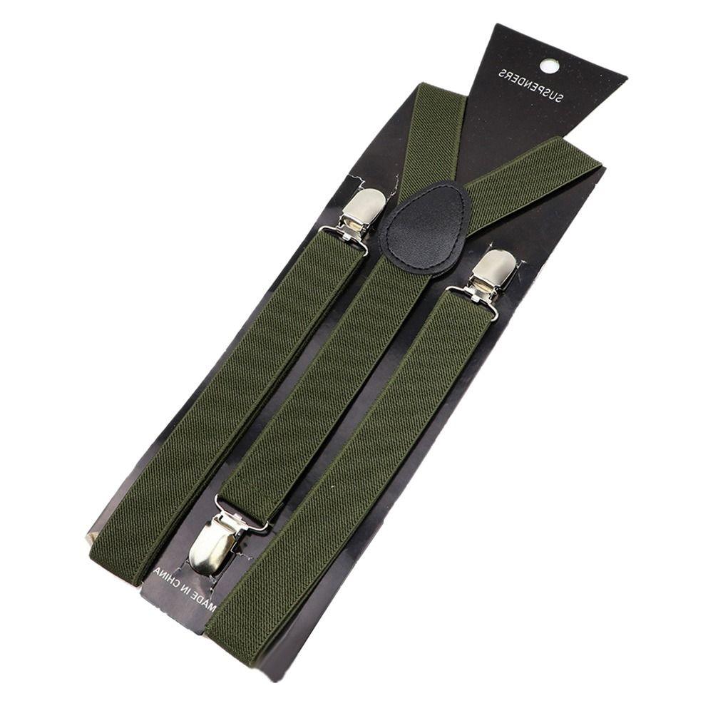 New Fashion Men Women Solid Color Adjustable Straps Unisex Suspenders Suspenders Braces Elastic