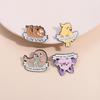 Adorable Cartoon Crow & Baby Seal Bat Brooch Set