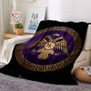 1pc Eagle Shield Throw Blanket Soft Flannel, Cozy All Season Polyester Perfect for Home, Office