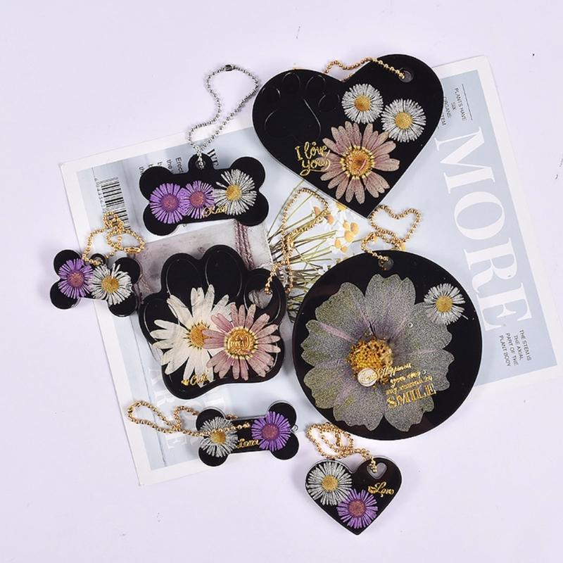 Pet Label Mold Resin Keychain Pendants Silicone Mold DIY Art Crafts Jewelry Making Homemade Decorations