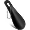 10 cm leicht zu tragender schwarzer Mini-Schuhlöffel aus Metall, langlebiger Edelstahl, tragbar, modischer Schlüsselanhänger, Schuhlöffel, Zubehör, Hilfsmittel