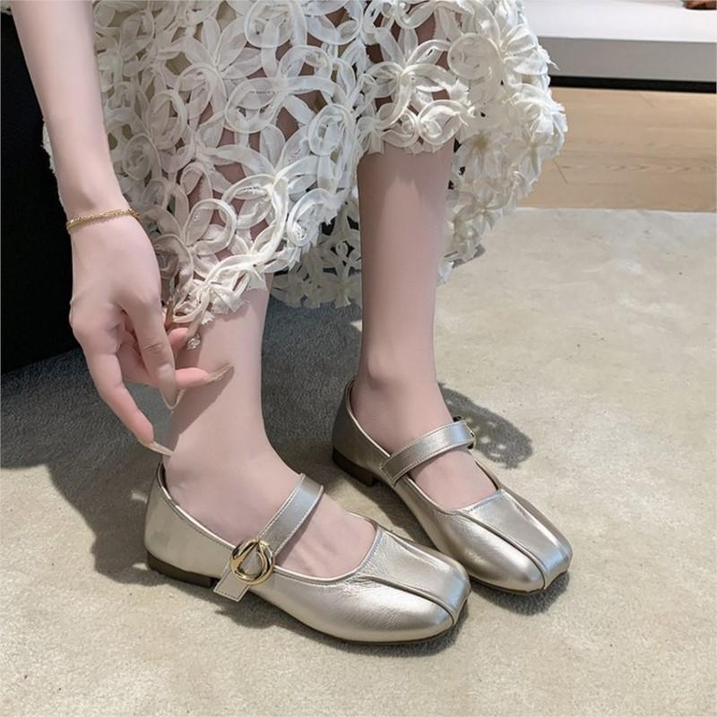 Mary Jane's one-shoulder style women's fashion versatile single shoes Spring Autumn new soft-soled comfortable flats P371