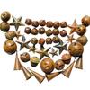 6pcs Rustic Bells Mixed Styles Vintage Rusty Metal Christmas Hanging Bells Country Rusty Barn Star Farmhouse Home Deco