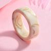 Koreanisches buntes transparentes Harz Acryl Ring Set für Damen Trendiger geometrischer dünner runder Ring Hochzeits Schmuck
