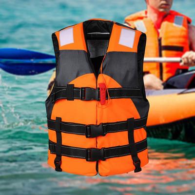 Front Buckle Life Vest Secure Fit Adult Life Jacket with Adjustable Harness Closures for Water Sports Boating Safety Stain