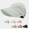 Breathable Outdoor Beach Hat Wind Proof Wide Brim Sunhat Simple Sun Protection Cap  Travel