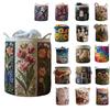 Quilted Laundry Storage Basket 36x46cm Durable Fabric Organizer with Handles for Clothes Toys and Household Items Storage