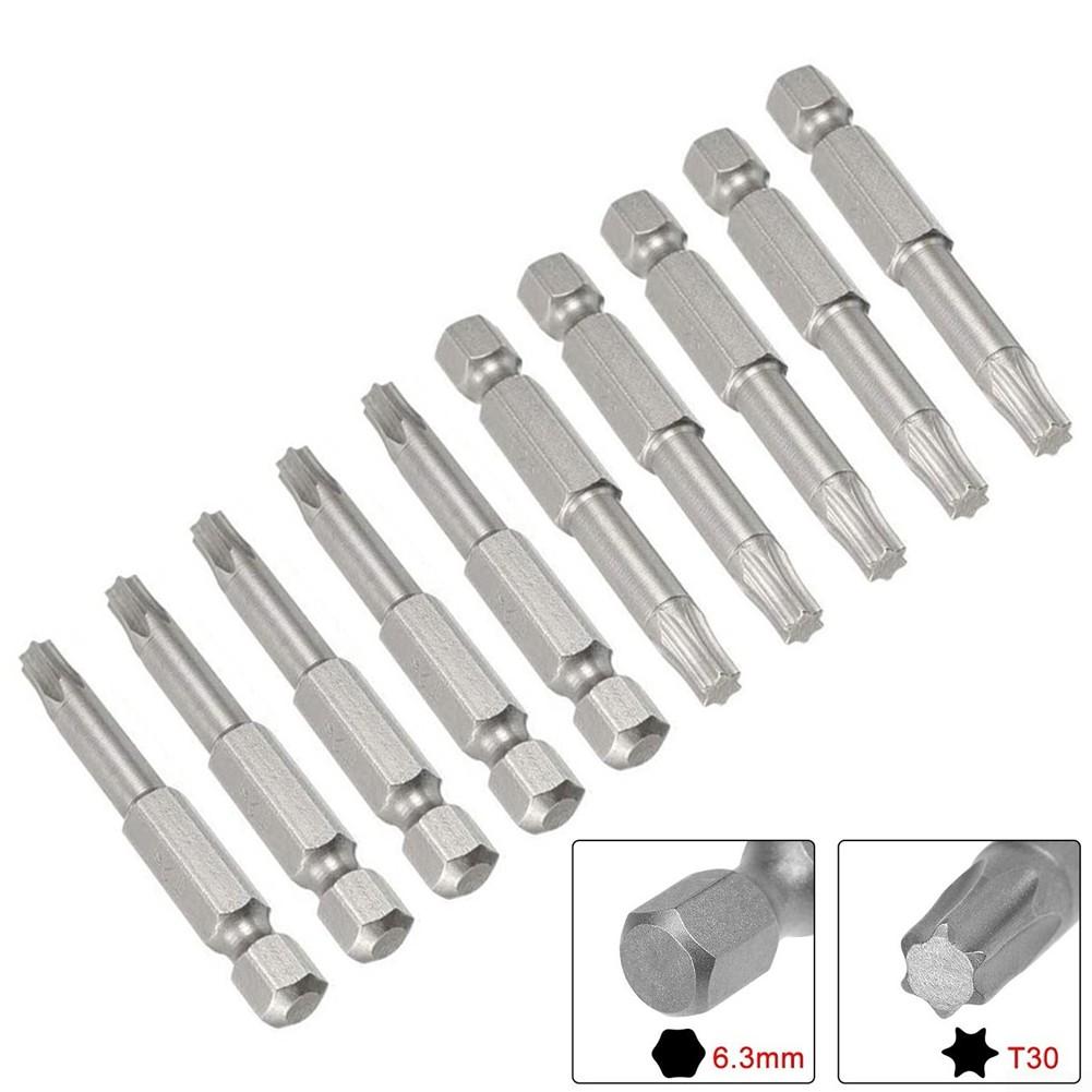 Lange Schroevendraaier Schroevendraaier Bit Magnetisch Torx 10 stuks