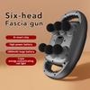 6 Heads Fascia Gun High-Frequency Vibration Deep Tissue Massage Device For Shoulder Waist Back Body Muscle Relaxation Massage